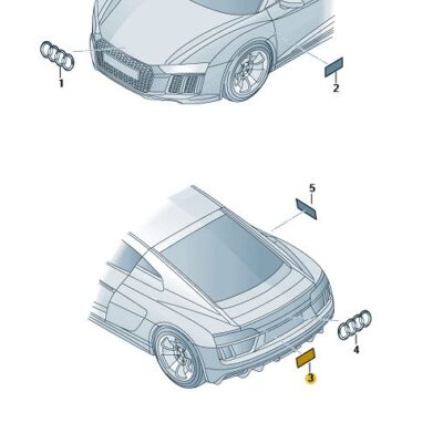 Schriftzug R8 hinten schwarz-glänzend Audi R8/Spyder 420853741C T94