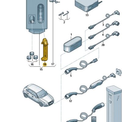 Wandhalterung Audi A3 Q7 Q7 Q8 e-tron 8V4915899