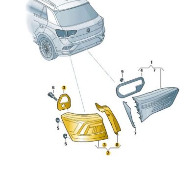 LED Schlussleuchte Rückleuchte Heckleuchte links VW T-Roc 2GA945095C