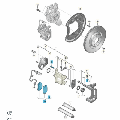 Bremsbeläge Bremsklötze hinten Audi A4 A5 Q5 RS4 RS5 8W0698451BG