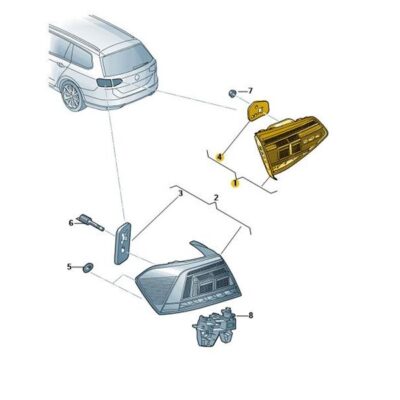 Schlussleuchte Rückleuchte Rücklicht links VW Passat 3G9945093K