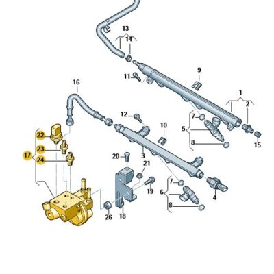 Druckregler VW Caddy Passat Touran 3C0906011E
