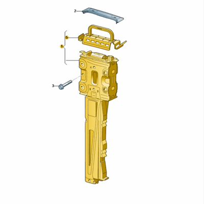 Reparatursatz für Überrollschutz VW Beetle Cabrio 5C3898076A