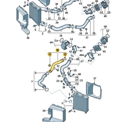 Ladeluftrohr links unten Audi Q7 4L0145941