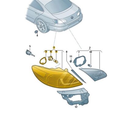 LED Schlussleuchte Rückleuchte Heckleuchte links VW CC 3C8945207AD