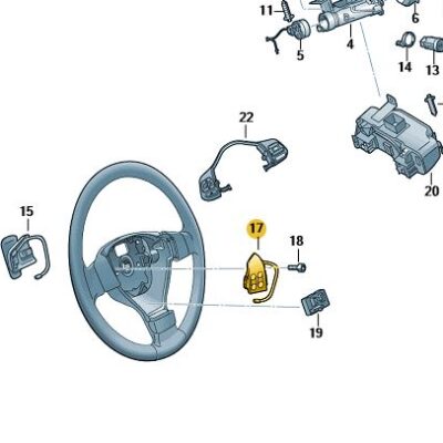 Schalter Multifunktionslenkrad VW Golf Passat T6 3C8998537B