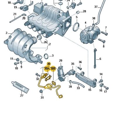 Verbindungsrohr Seat Skoda VW 06A131519G