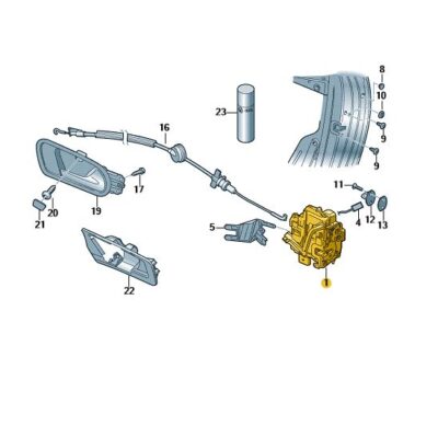 Türschloss vorne links Seat Altea VW EOS 1P1837015