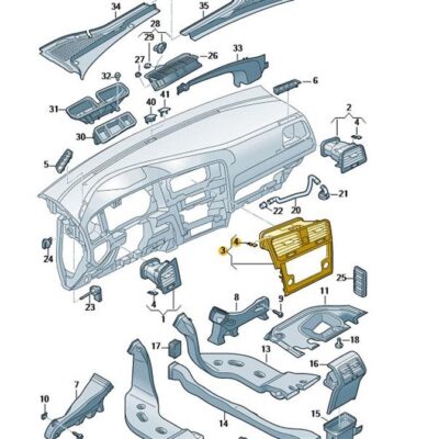 Ausströmer mitte Luftausströmer VW Golf 5G2819728AHQYI