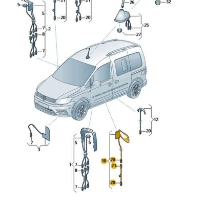 Antennenmodul AM/FM VW Caddy 2K5035525T