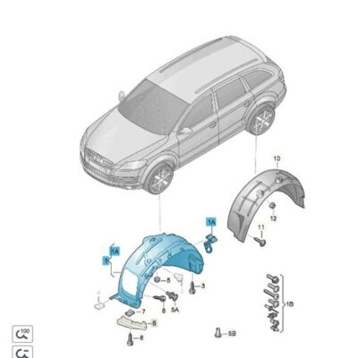 Radhausschale Innenkotflügel vorn rechts Audi Q5 8R0821172G