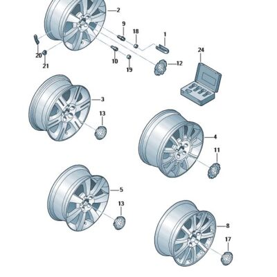 Nabendeckel Radkappen Radzierkappen VW Beetle 1C0601149M GRB