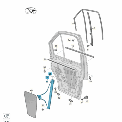 Fensterheber ohne Motor vorne links VW Crafter 7C0837461A