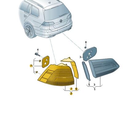 LED Schlussleuchte Rückleuchte Rücklicht rechts VW Golf Variant 5G9945096G