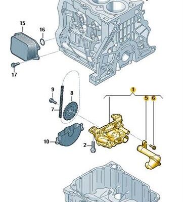 Ölpumpe Audi A3 Seat Leon Skoda Octavia VW Golf 05C115103