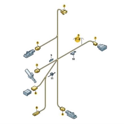 Leitungssatz für Handschuhfachleuchte Audi A1 8X0971679C