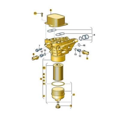 Ölfilterhalter Audi Seat Skoda VW 03N115389A