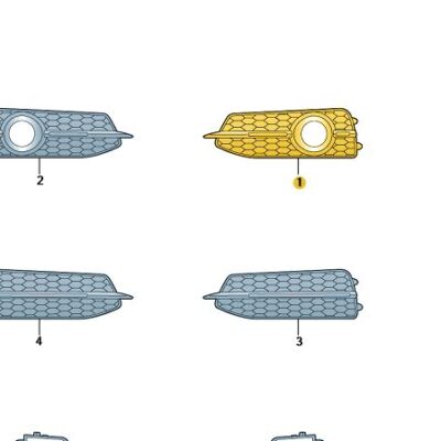 Gitter Grill links unten Audi A6 4G0807681E 9B9
