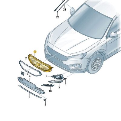 Kühlergrill grau Seat Tarraco 5FJ853654C 64K