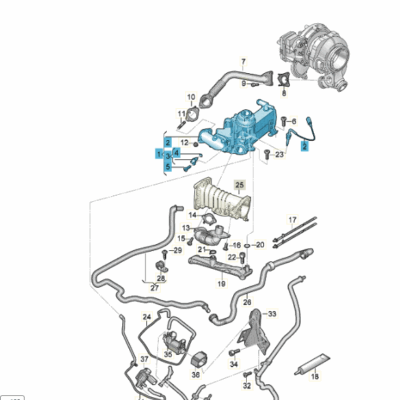 Agr Kühler Abgaskühler Audi A6 A7 A8 Q5 Q7 Q8 059131511DD