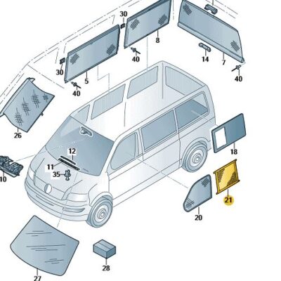 Fliegengitter Grill für Schiebefenster VW T6.1 7LA068528