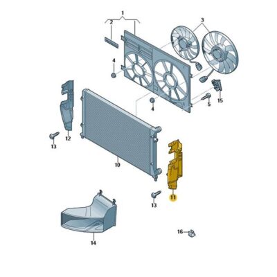 Luftführung links Audi TT 8J0121283A