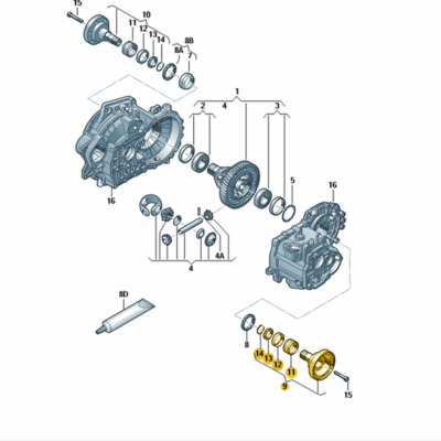 Flanschwelle D=100MM Audi Seat Skoda VW 02A409343C