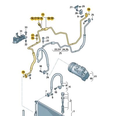 Kältemittelleitung Klimaleitung Ibiza Skoda Fabia VW Polo 6C0816741H