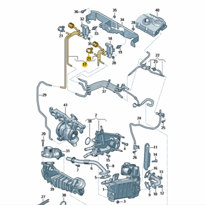 1 Satz Unterdruckschläuche VW Crafter 2N0129458M