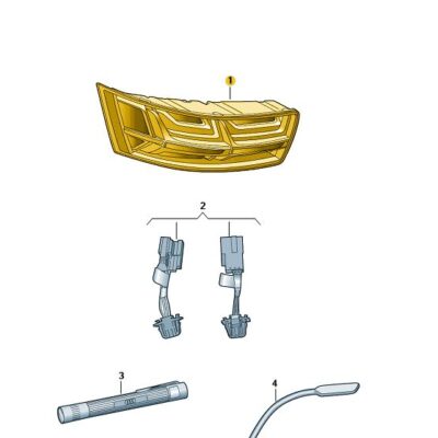 Schlussleuchte Rückleuchte Rücklicht links 'Blackline' Audi Q7 4M0052101A