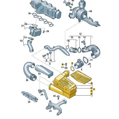 Luftfilter Luftfilterkasten Gehäuse Audi Q3 5N0129607E