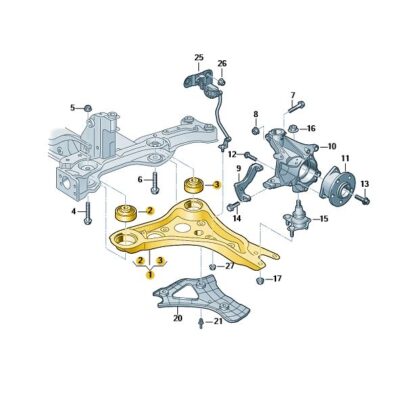 Querlenker Komplett links Audi Q4 e-tron VW ID.4 ID.5 1EA407151A