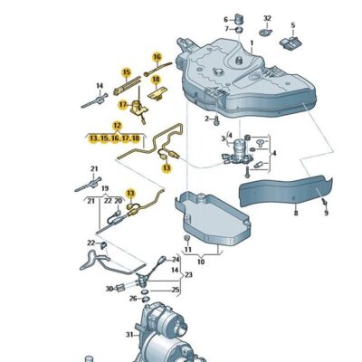 Förderleitung für Reduktionsmittel VW Tiguan 5N0131983C