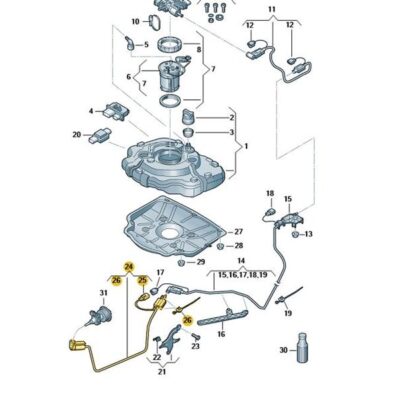Förderleitung für Reduktionsmittel VW Touareg 7P0131984A