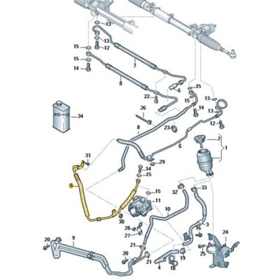 Servolenkung Schlauch Servoleitung Audi A6 4F0422893H