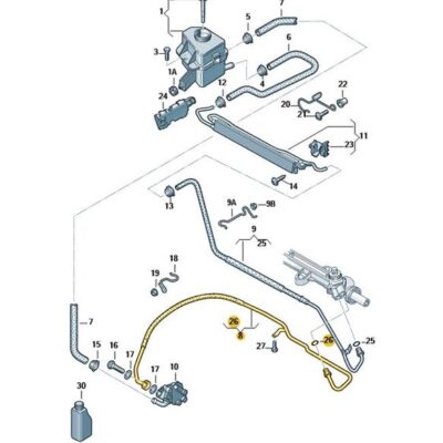 Servolenkung Schlauch VW T5 7H1422893H