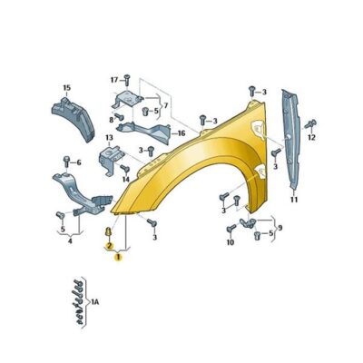Kotflügel vorn links unlackiert Audi TT 8S0821021