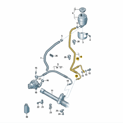 Rücklaufschlauch Servoleitung Servoschlauch VW Amarok 2H1422891D