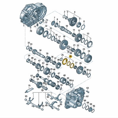 1 Satz Synchronringe Audi Seat Skoda VW 0A5311197D