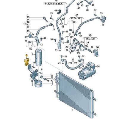 Absperrventil Kältemittel Klimaanlage VW E-Crafter e-Golf 4M0816703C