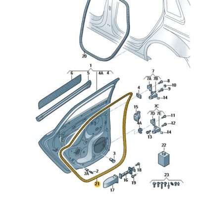 Türdichtung Dichtung Tür aussen rechts hinten Audi A3 RS3 8V4839912C