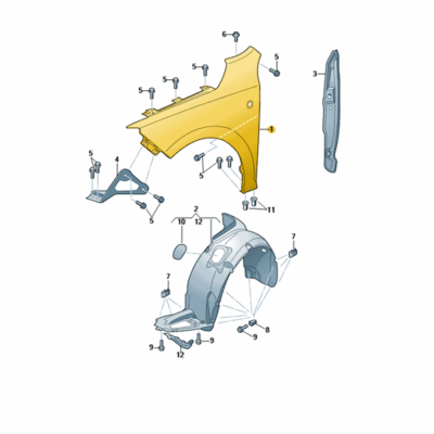 Kotflügel vorne links Skoda Rapid Toledo 5JA821021C