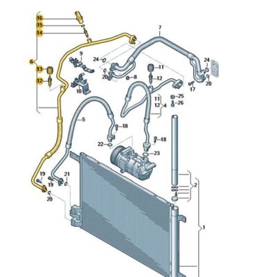 Kältemittelschlauch Klimaleitung Audi Seat Skoda VW 5Q0820741B