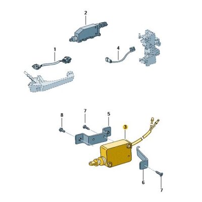 Heckklappenschloss Schloss Heckklappe VW Fox 5Z0959775F