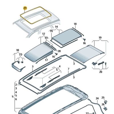 Dichtung Schiebedach aussen Audi Q7 VW Touareg 4M0877459A