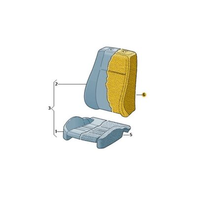 Lehnenpolster Fahrersitz vorne VW Caddy 2K5881775E