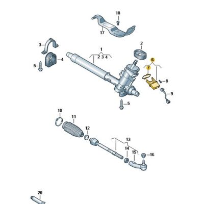 Drehwinkelsensor Lenksgetriebe Skoda Fabia Seat Ibiza VW Polo 6Q0423445