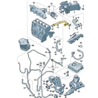 AGR Rohr Verbindungsrohr Audi Seat Skoda VW 03L131521R