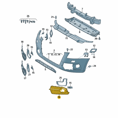 Luftführungsgitter Grill links Audi Q5 8R 8R0807681S BJI