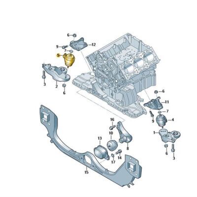 Motorlager Motorhalter Motorstütze rechts Audi A6 4F0199382BM